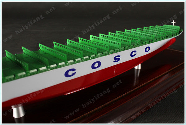 COCSO shipping container ship model with base and case