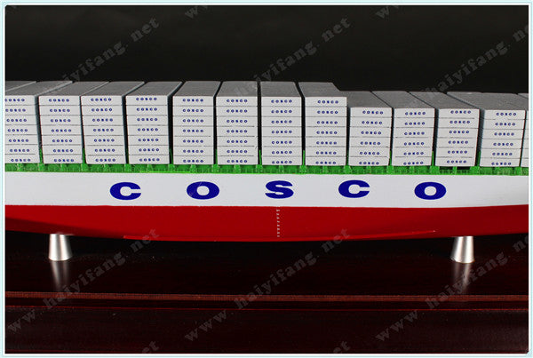 COCSO shipping container ship model with base and case