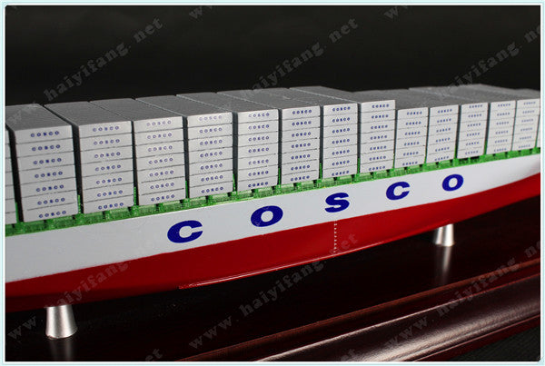 COCSO shipping container ship model with base and case
