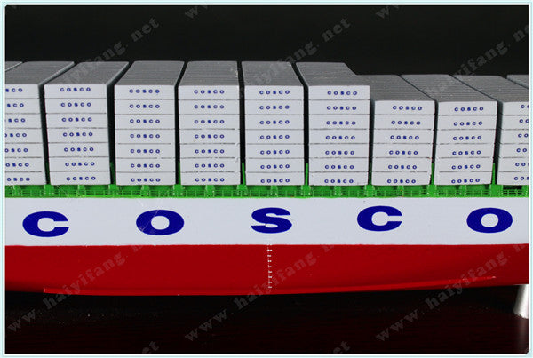 COCSO shipping container ship model with base and case
