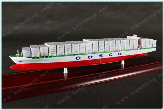 COCSO shipping container ship model with base and case
