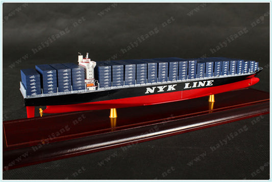 NYK 35cm shipping container ship model and case