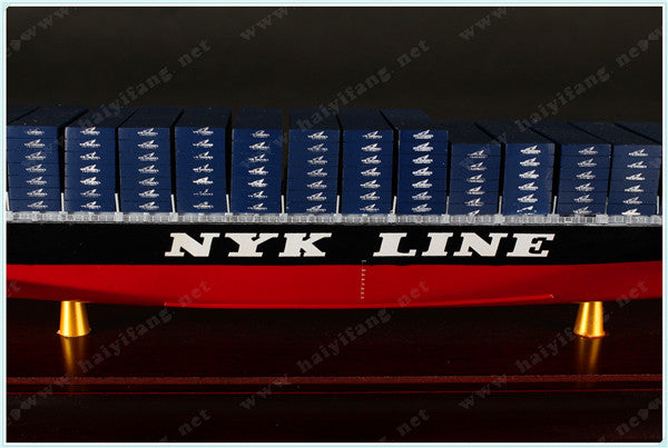 NYK 35cm shipping container ship model and case