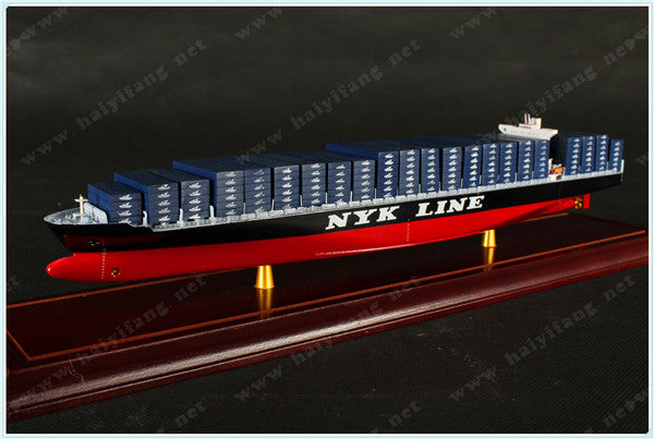 NYK 35cm shipping container ship model and case