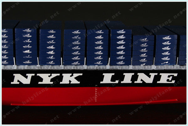 NYK 35cm shipping container ship model and case