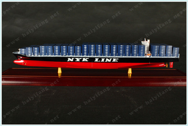 NYK 35cm shipping container ship model and case