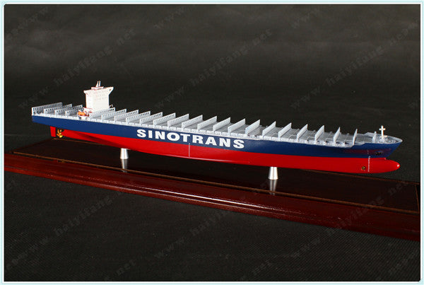 SINOTRANS shipping container ship model with base