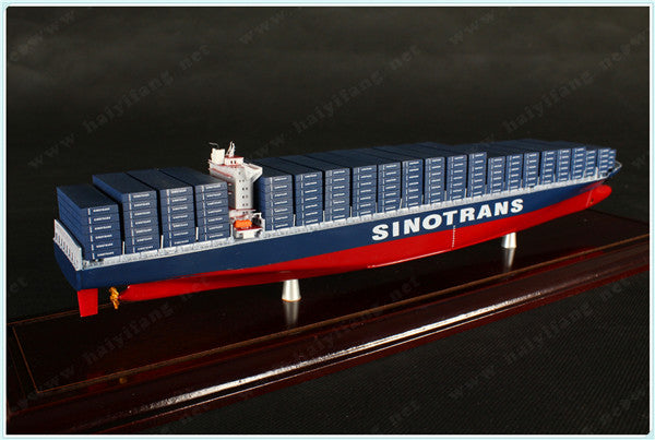 SINOTRANS shipping container ship model with base