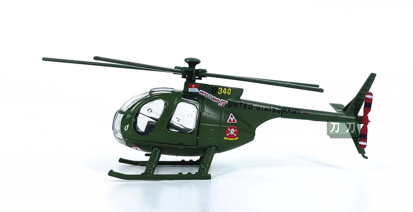 1-100 small-scale American OH-6A helicopter  model alloy