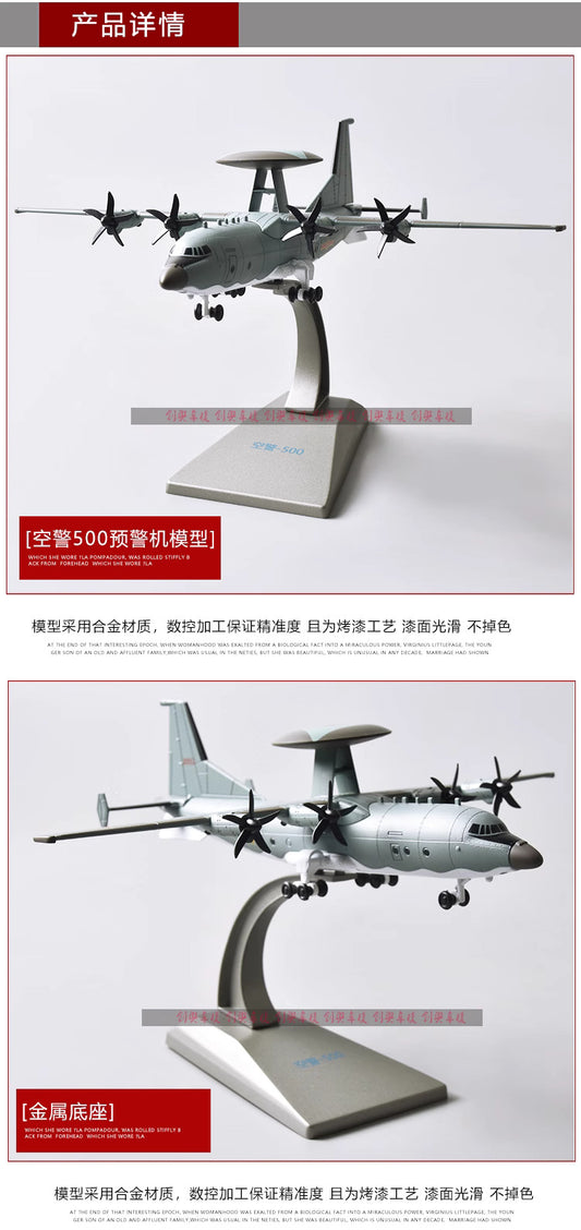 1-200 China Air Police 500 AWACS Aircraft Alloy Aircraft Model