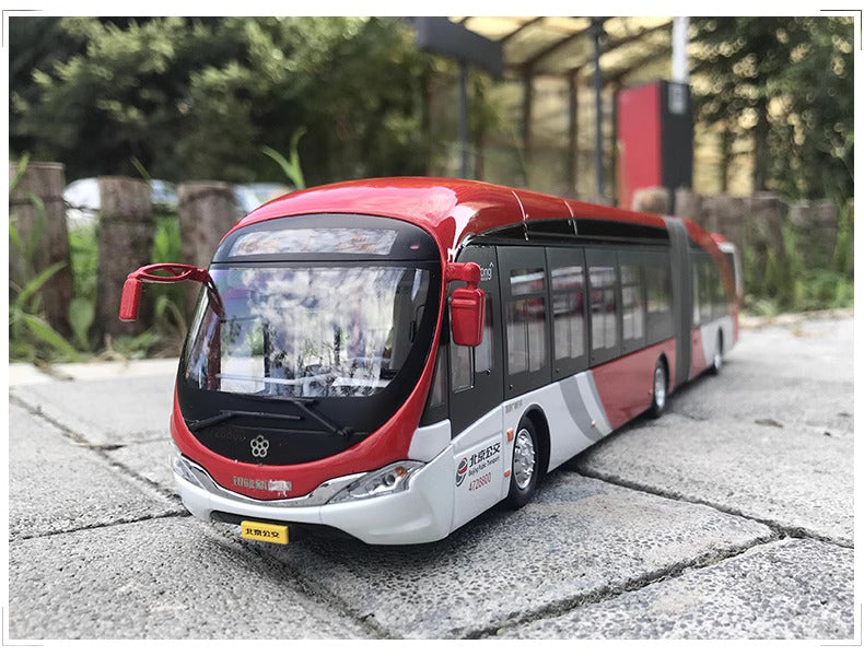 1-64 Beijing Bus No. 1 Yinlong articulated bus model