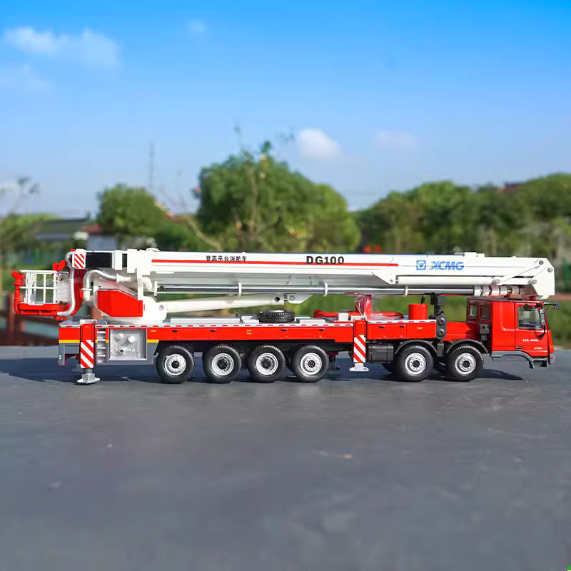 1-50 Mercedes-Benz fire engine Xugong DG100 hydraulic platform model