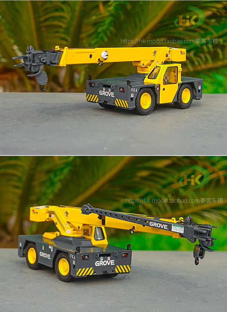 1:50 TWH Gruff Grove Car Crane Alloy Crane Engineering Mechanical Model