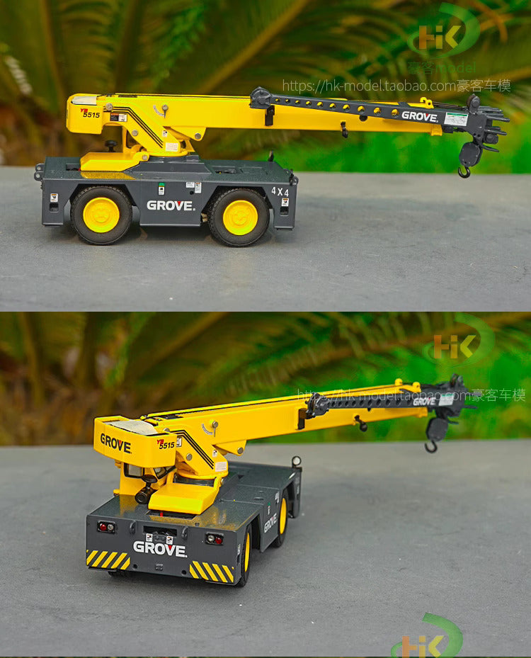 1:50 TWH Gruff Grove Car Crane Alloy Crane Engineering Mechanical Model
