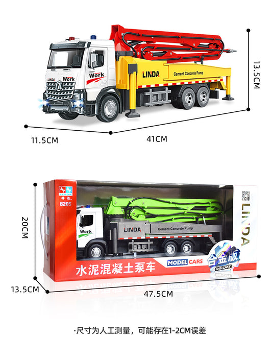 Alloy kids cement pump truck