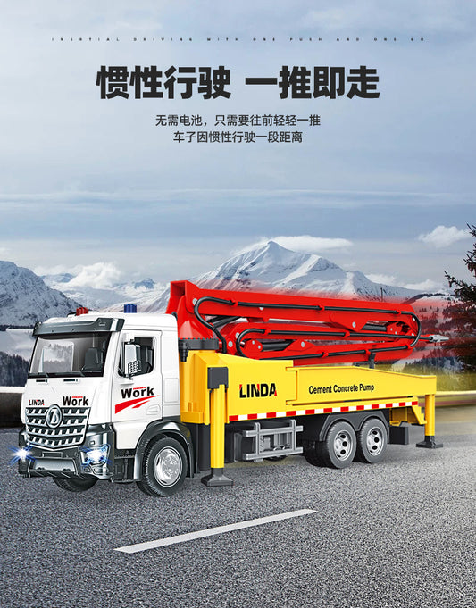Alloy kids cement pump truck
