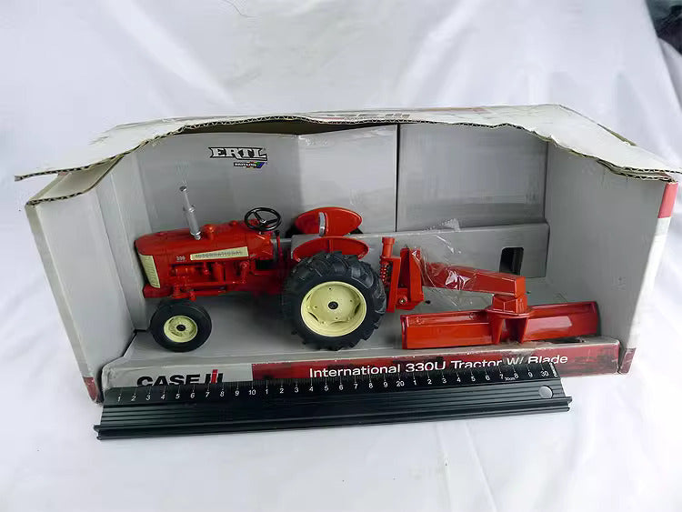 Case international 330U Die-cast model tractor with speader Ertl 1-16