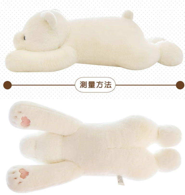 Cute stretching white teddy bear White 65cm