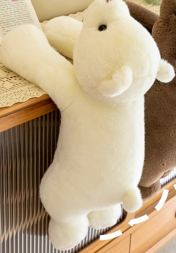 Cute stretching white teddy bearwhite or brown 120cm