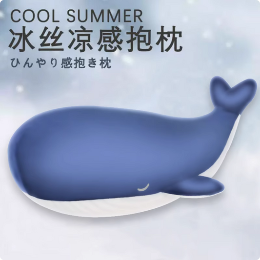 Cute whale water drop pillow