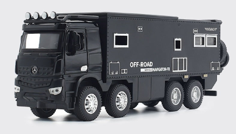 ENN 1/32 Mercedes-Benz Alloy Off-road RV Model Pull Back Sound and Light Toy Truck Truck