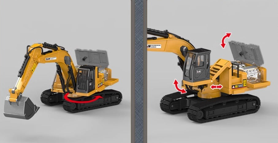 Excavator alloy boy model toy