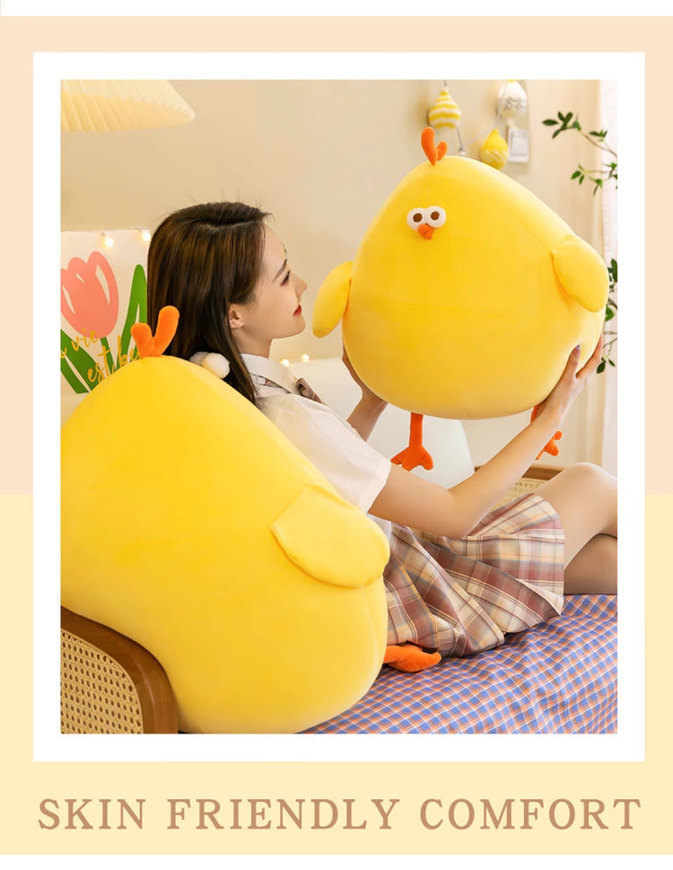 Fat sitting yellow bird plush animal 86cm