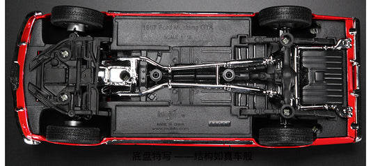 1- 18 Ford Mustang 1968 Fastback Classic Alloy Car Model