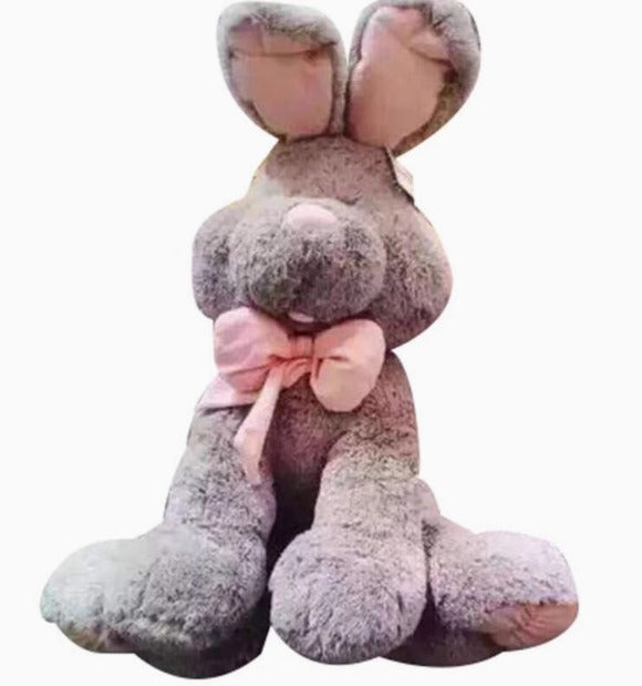 Gigantic stuff rabbit with bow