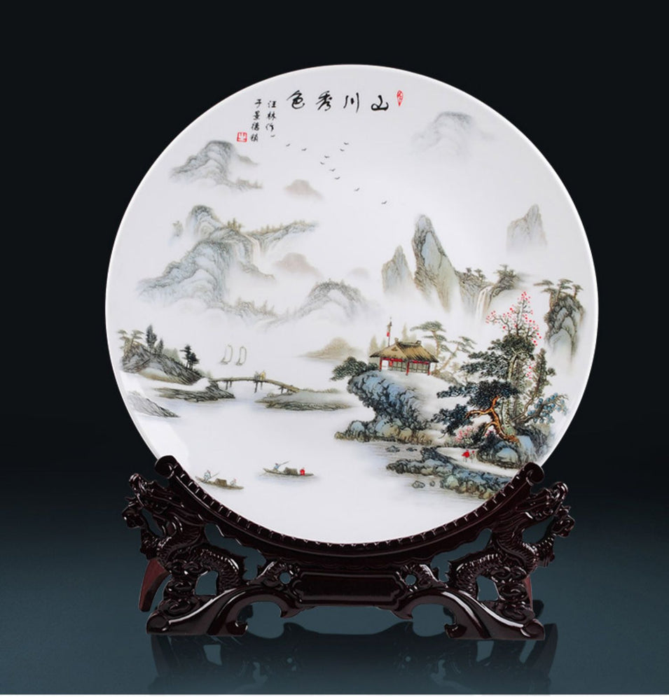 Jingdezhen Ceramic Hanging Plate with soft design