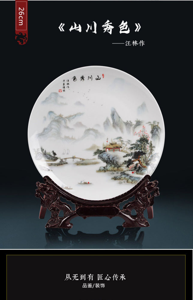 Jingdezhen Ceramic Hanging Plate with soft design