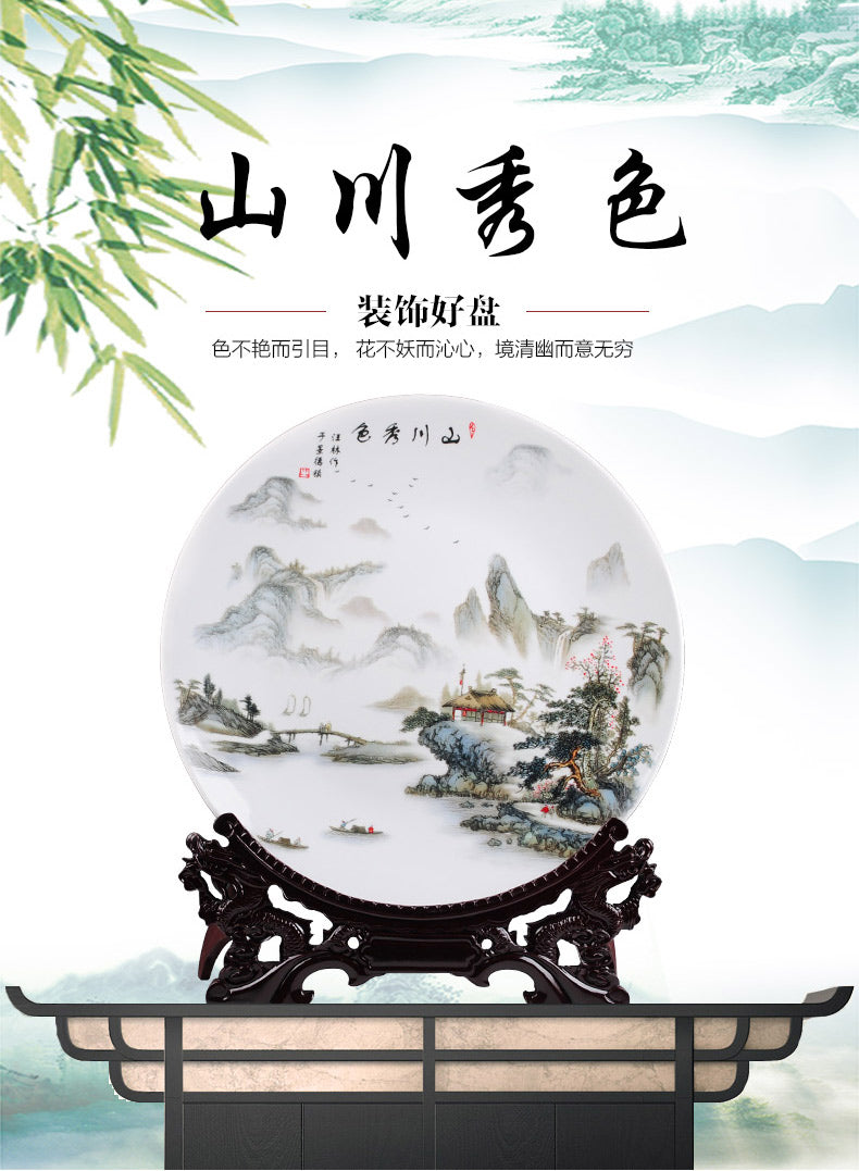 Jingdezhen Ceramic Hanging Plate with soft design