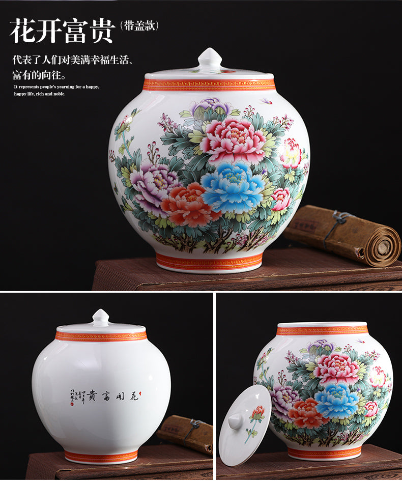 Jingdezhen Ceramic round vase with cool images