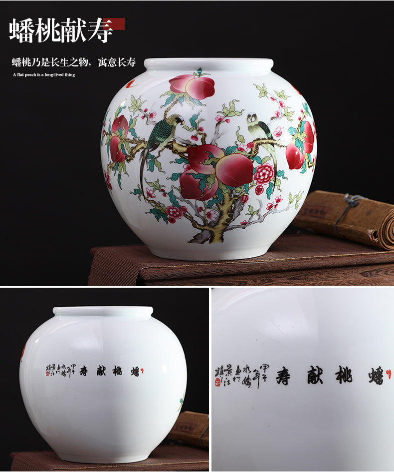 Jingdezhen Ceramic round vase with cool images