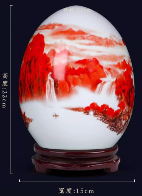 Jingdezhen ceramic egg with various designs