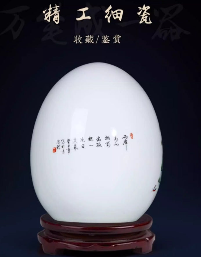 Jingdezhen ceramic egg with various designs