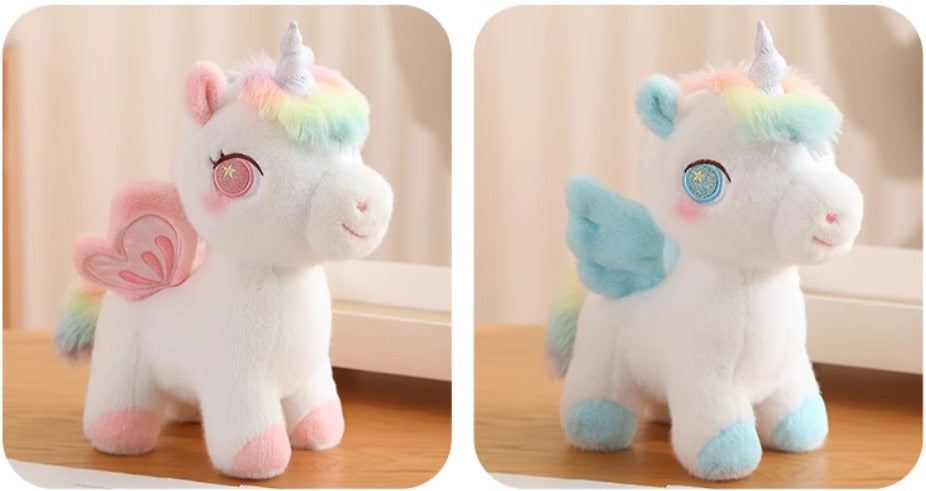 Nice rainbow unicorn studded animal plush.