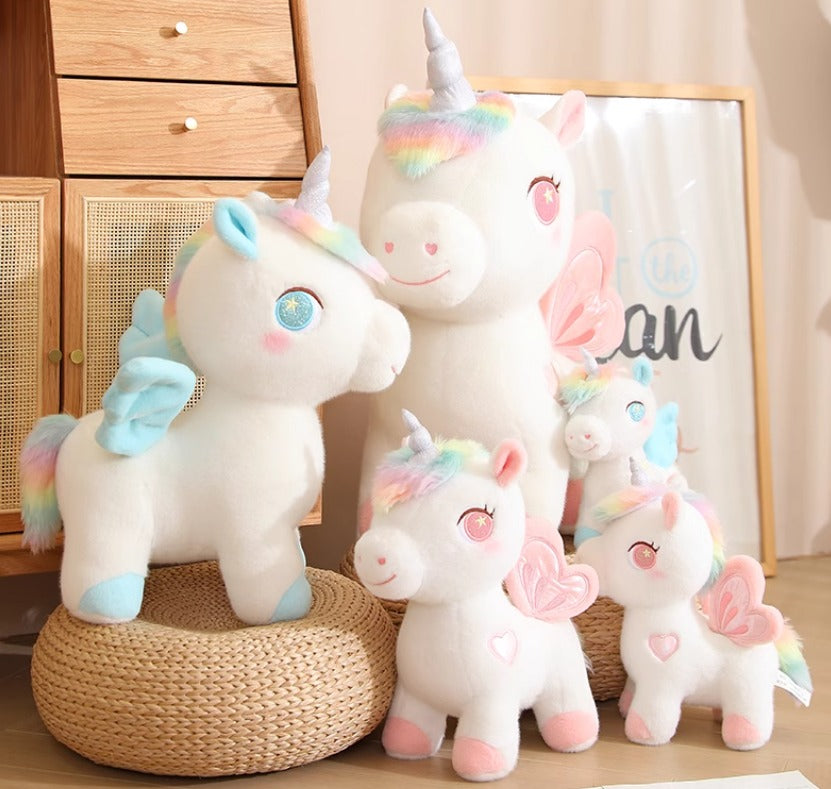 Nice rainbow unicorn studded animal plush.