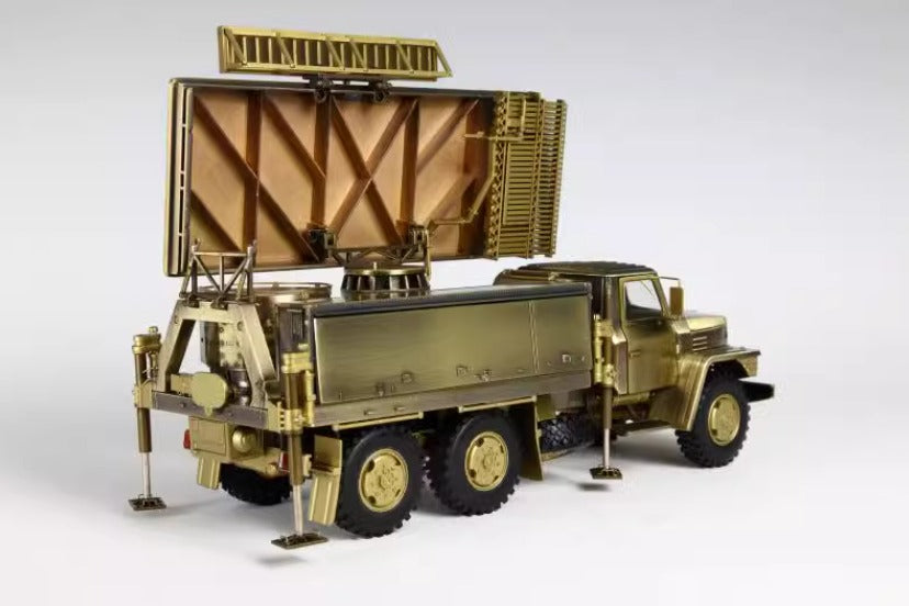 Q08 Radar Vehicle Army Green and Bronze, Brave and Victorious Military Model.