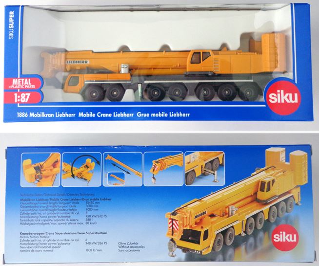 SIKU Liebherr Crane U1886 WJ alloy model toy