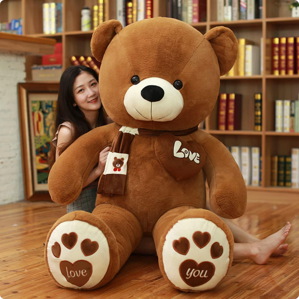 Large teddy bear with a heart