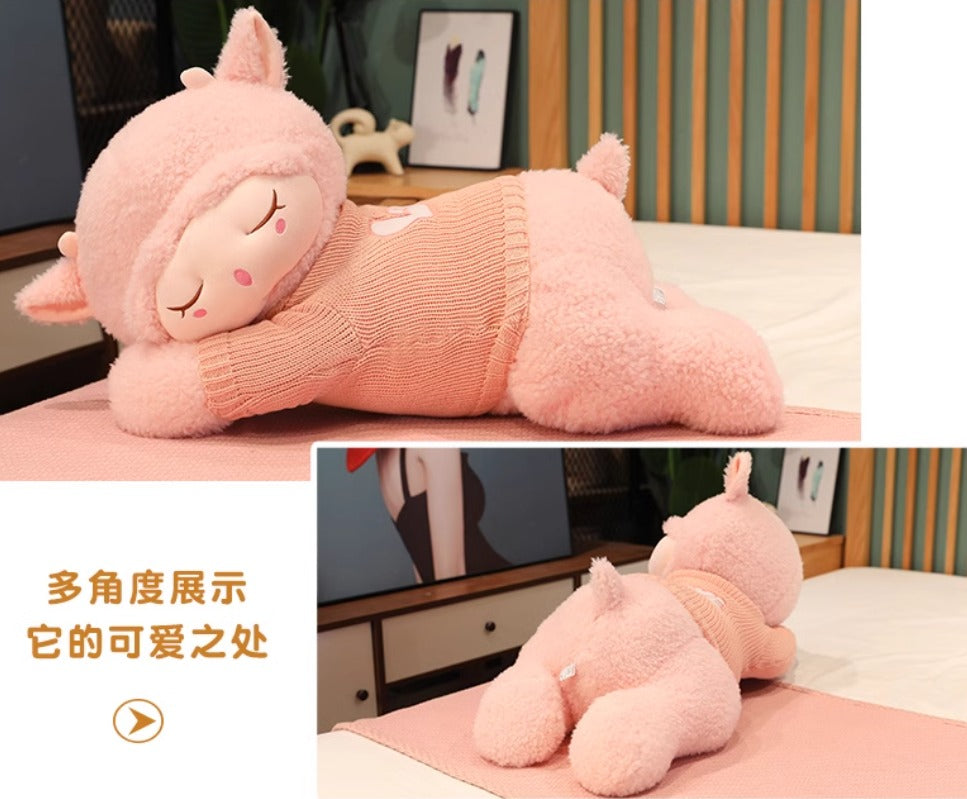 Sleeping goat stuffed animal plush