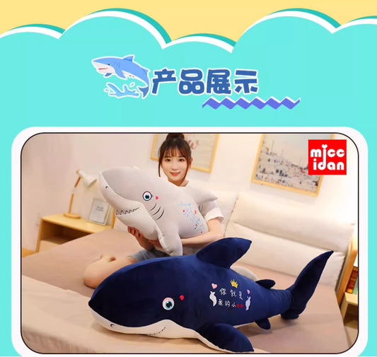 Smiling shark plush stuffed animal 130cm