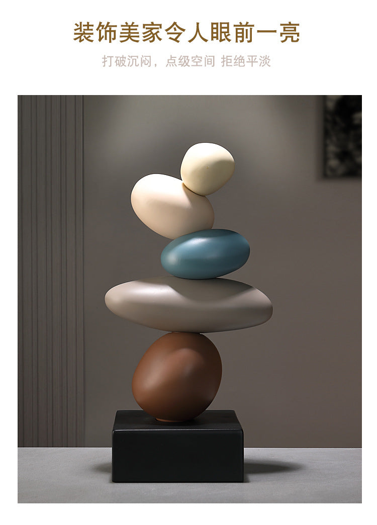 Stacking rock structure for the living room