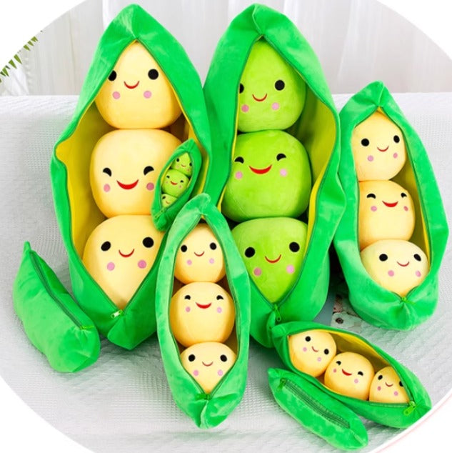 Three peas in a pod stuffed plush toy