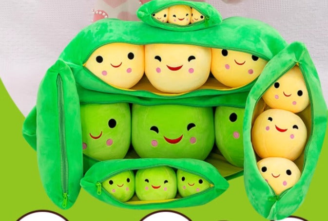 Three peas in a pod stuffed plush toy
