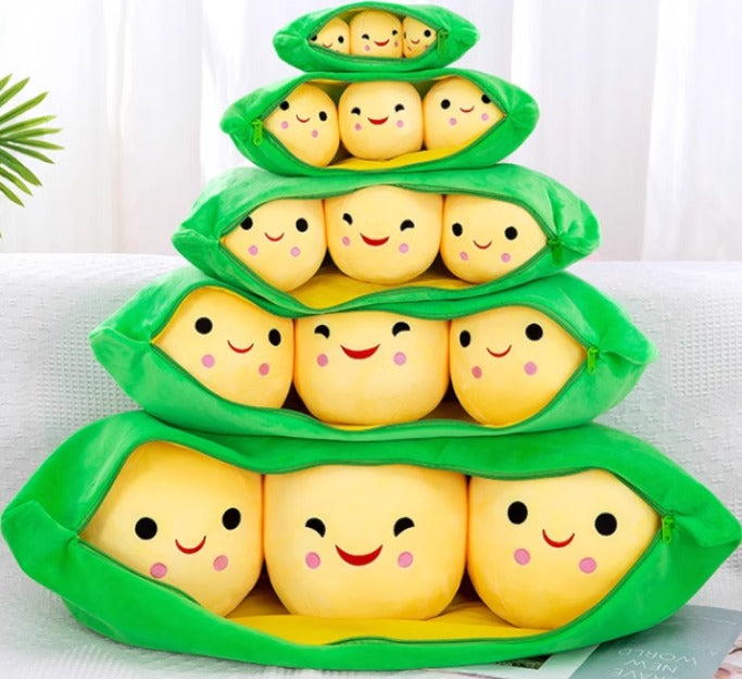 Three peas in a pod stuffed plush toy