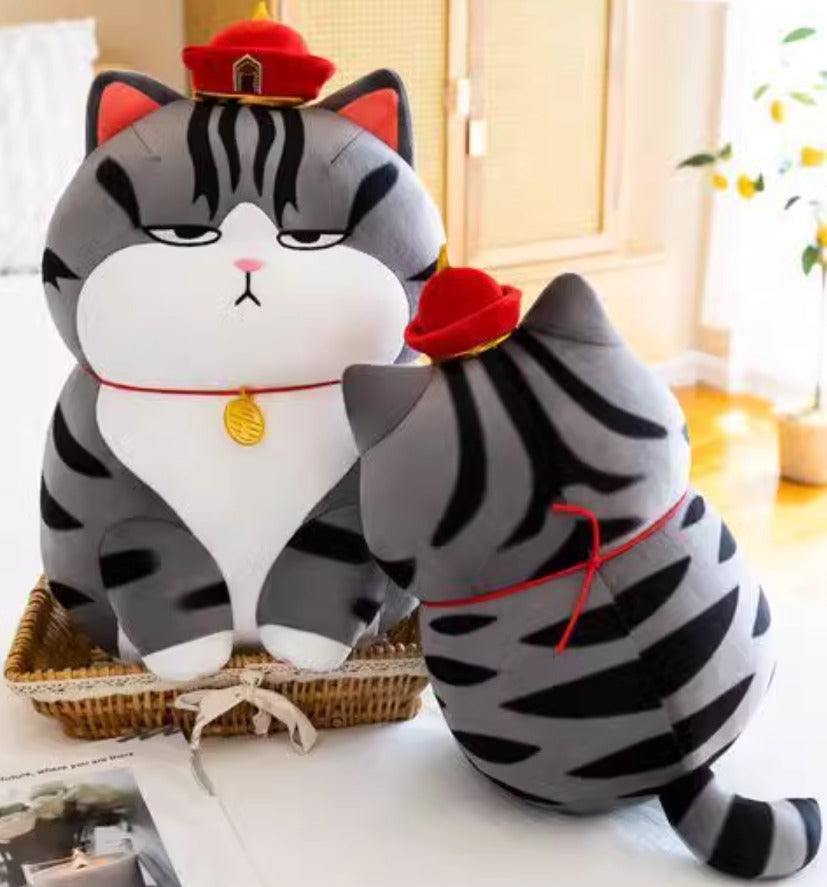 Unimpressed cat stuffed animal plus