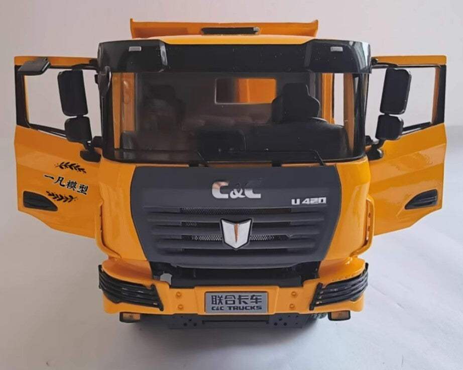 1-24- Jirui l U420 front four rear alloy dump truck model