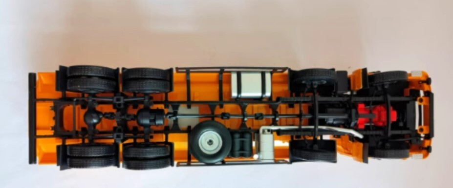 1-24- Jirui l U420 front four rear alloy dump truck model